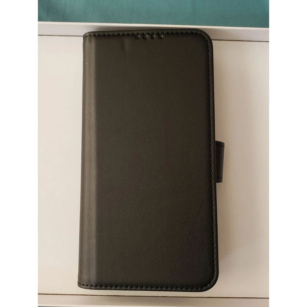 Iphone 16 Wallet Case Black Flip Folio Card Holder Magnetic Closure